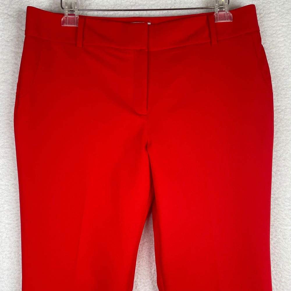 Chaus New York Womens Red Dress Pants Size 12 Stretch Tapered Career Trousers